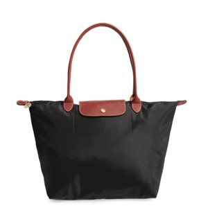Large Longchamp Le Pliage Tote in Black
